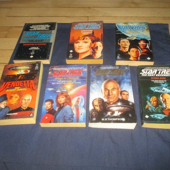Mixed Lot of 7 Star Trek: The Next Generation 1987-1994 Pocket Books Paperbacks - Picture 1 of 3